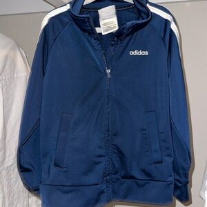 adidas activewear jacket, size 4, navy blue
